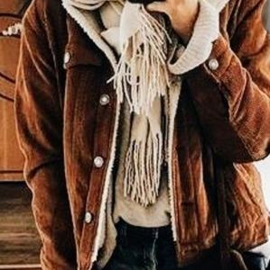 WINTER SALE Womens Medium Brown Corduroy Jacket